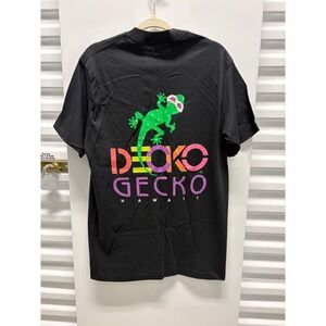 1990s Vintage Gecko Hawaii T-Shirt Mens L Black Excellent Single Stitch Tee Jays
